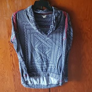 Long sleeved cowl neck sweater